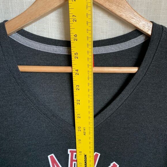 Nike Alabama Crimson Tide Women’s Lg V-Neck T-Shirt Gray with Red Logo - Picture 8 of 13